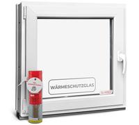 Fenêtre de cave 40 x 50 cm double vitrage - Toutes les tailles Fenêtre en plastique 60 mm Profil DIN gauche - L x H : 400 x 500 mm Parfait pour fenêtre abri de jardin, fenêtre de garage, cave avec