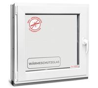 Fenêtre de cave 40 x 85 cm double vitrage - Toutes les tailles Fenêtre en plastique 60 mm Profil DIN gauche - L x H : 400 x 850 mm Parfait pour fenêtre abri de jardin, fenêtre de garage, cave de