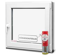 Fenêtre de cave 60 x 40 cm double vitrage - Fenêtre en plastique 60 mm Profil DIN droite - L x H : 600 x 400 mm Idéal pour fenêtre abri de jardin, fenêtre de garage et cave avec système de bascule