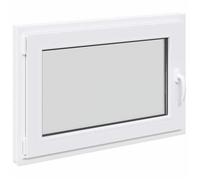 Fenêtre de cave - Fenêtre de sous-sol RISOR - vidaXL - PVC et verre - blanc - 90 x 70 cm - inclinable 1496411
