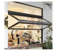 Fenêtre De Concession, Cadre En Alliage D'aluminium, Fenêtre De Service Pliable For Food Truck Avec Verre Trempé De 5 Mm, Taille Personnalisable(22x28in(55.8x71cm))