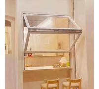 Fenêtre De Concession En Alliage D'aluminium For Food Truck Avec Fenêtres Coulissantes Horizontales, Fenêtre À Guillotine Double Pliante, Jusqu'à 85 Degrés(White,30x28in(76.2x71cm))