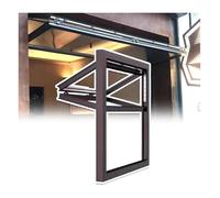 Fenêtre de concession sur mesure, Fenêtre de service de concession coulissante pliante grise plusieurs tailles((WXH)113x97cm)