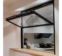 Fenêtre de Cuisine Pliable,Fenêtre Concession Camions Restauration,Fenêtre Pliante en Alliage d'aluminium, Verre Renforcé 5 Mm, Commerciale,Personnalisée(WxH 40x48in/101.6x121.9cm)