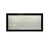 Fenêtre De Rectangulaire Rotative À 360°, Hublot Coulissante Ventilé, Hublot Encastré En Verre Trempé Avec Poignée, Pour Sous-sol, Garage, Salle De Bain(Black,60x40cm/23.6x15.7in)