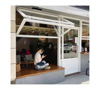 Fenêtre de service avec cadre en aluminium pour restaurant, café, snack-bar, fenêtre de concession coulissante pliable, verre trempé incassable, survol à n'importe quel angle(WxH 28x36in/71x91cm)