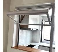 Fenêtre de Service Coulissante Pliable, Cadre en Aluminium, Fenêtre Maison Pliable Vers le Haut et Vers le Bas, pour la Restauration Mobile et le Service(28x36in/71x91cm)