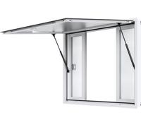 Fenêtre de service VEVOR pour camion-restaurant, 1220 x 915 mm Fenêtre de service en alliage d'aluminium, pivotant jusqu'à 85°, avec 4 fenêtres coulissantes & porte de store & crochet de traction, pou
