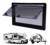 Fenêtre de Sortie à Double vitrage pour Camping-Car, fenêtre latérale de Remplacement pour remorque et Caravane, à Ouverture par Pression vers l'extérieur avec Pare-Soleil et moustiquaires,
