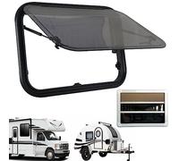 Fenêtre de Sortie pour Camping-Car - Fenêtre de Remplacement à Double paroi avec Rideau pour Camping-Car, Caravane et Fourgon aménagé - Fenêtre extérieure à charnière supérieure pour Fourgon