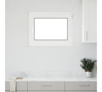 vidaXL Fenêtre de sous-sol RISOR PVC et verre – isolation thermique – Anthracite 80×50 cm
