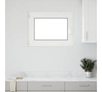 vidaXL Fenêtre de sous-sol RISOR 80 x 60 cm PVC et verre, insonorisée, Blanc