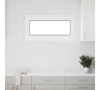vidaXL Fenêtre de sous-sol RISOR 100 x 50 cm PVC et verre Blanc Isolation thermique moderne