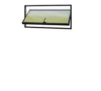 Fenêtre de sous-sol améliorée de 106,7 x 66 cm - Aluminium trempé rotatif à 360° HopperF Mount VentSecure Seal pour abris et espaces - Idéal pour la ventilation de la maison (blanc)