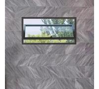 Fenêtre De sous-Sol en Verre Trempé, Fenêtre De Ventilation avec Poignée, Fenêtre À Battant Pivotante À 360° en Aluminium pour Abris De Jardin Et Salle De Bain(Nero,30x28in/76x71cm)