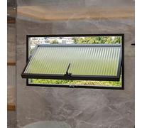 Fenêtre de sous-sol en verre trempé - Rotation à 360° - Abri de jardin réglable - Ventilation réglable pour maison, salle de bain, cuisine, entrepôt, taille personnalisable