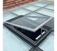 Fenêtre de toit avec film de protection solaire et gants, fenêtre de toit en aluminium, fenêtre de puits d'éclairage personnalisable pour vérandas