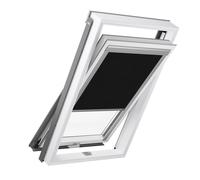 Fenêtre de toit avec store occultant noir, PVC, RoofLite+ made by Velux Group, Solid PVC, 55x78 cm, Blanc, gris signalisation (RAL 7043)