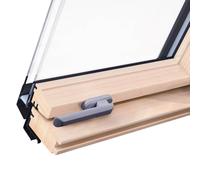 Fenêtre de toit, bois, made by Roto, R4/7, 54x78 cm, par rotation, couleur intérieure pin, couleur extérieure anthracite