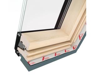 Fenêtre de toit, bois, Roto Q4, 55x78 cm, par rotation, couleur intérieure pin, couleur extérieure anthracite