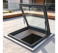 Fenêtre de toit de type lucarne avec cadre à double vitrage trempé