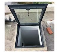 Fenêtre de toit Egress - Éclairage de toit plat en aluminium avec double couche en verre trempé - Trappe d'accès encastrée pour grenier et véranda, durable et économe en énergie