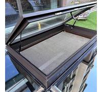 Fenêtre de toit électrique en aluminium avec puits lumière à distance | Et étanche, Verre trempé double couche for un éclairage et une ventilation optimaux(60x55cm/23.6x21.7in)
