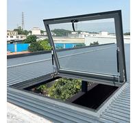 Fenêtre de toit en aluminium pour toits plats inclinés, double couche trempé, puits de lumière, accès au toit fabriqué à la main, idéal pour les greniers et les sous-sols