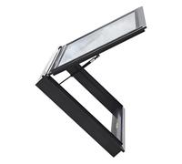 Fenêtre de toit en aluminium pour une meilleure ventilation et lumière naturelle, design facile à ouvrir avec poignées pour greniers, vérandas, sous-sols