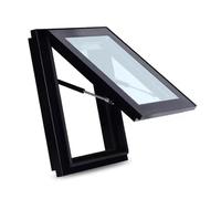 Fenêtre de toit en aluminium, trappe d'accès au toit plat incliné avec verre trempé, idéale pour grenier, véranda, sous-sol et couverture de puits de sortie