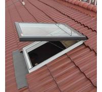 Fenêtre de toit encastrable avec double vitrage en verre trempé et ventilation manuelle pour grenier et sous-sol lumière du jour