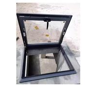 Fenêtre de toit et puits de lumière, grande fenêtre de toit et puits de lumière avec double vitrage trempé, trappe d'accès robuste pour combles, couvercle de puits de lumière étanche pour so