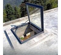 Fenêtre de toit extra-large | Trappe de sécurité en verre trempé | Porte d'aération de grenier encastrée | Puits d'éclairage for véranda et sous-sol(LxW 34x20in/85x50cm)