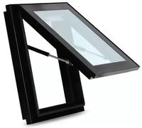 Fenêtre de Toit, fenêtre de Toit étanche à la Pluie, puits de lumière de Toit, Installation de Toit à Ventilation Manuelle avec Double vitrage trempé, pour Grenier/sous-Sol/Solarium,550X550mm
