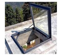 Fenêtre de toit, Fenêtres de toit à ventilation manuelle, cadre en alliage d'aluminium résistant la pluie for grenier, sous-sol, véranda(80x90cm)