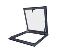 Fenêtre De Toit Lanterneau, Double Vitrage En Verre Trempé, Cadre En Alliage D’Aluminium, Trappe D’Accès Toiture À Pose Affleurante Avec Vérin À Gaz Et Poignée Manuelle, Fenêtre De Ventilation