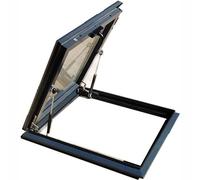 Fenêtre de toit personnalisable, trappe d'accès for grenier et véranda, alliage d'aluminium et verre trempé.(80x70cm)