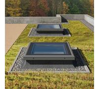 Fenêtre de toit plat électrique 60x60 cm - Skylight ventilé avec moteur et capteur de pluie