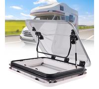 Fenêtre de Toit pour Camping-Car, Lanterneau pour Caravane et Motorhome, Hatch de Toit avec Éclairage LED, Grand kit de ventilation pour RV, pour RV Caravane Remorque et Voiture Modifiée,800*500mm