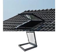Fenêtre de toit pour éclairage du jour et ventilation - Toit plat incliné avec cadre en aluminium pour sous-sol, grenier et véranda