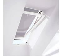 Fenêtre de toit PVC avec store extérieur, RoofLite+ made by Velux Group, Solid PVC, 55x78 cm, couleur intérieure blanc, couleur extérieure anthracite