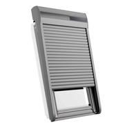 Fenêtre de toit PVC avec volet roulant, RoofLite+ made by Velux Group, Solid PVC, 55x78 cm, couleur intérieure blanc, couleur extérieure anthracite