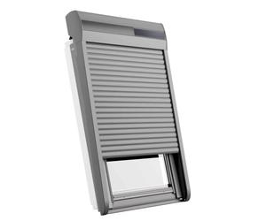 Fenêtre de toit PVC avec volet roulant, RoofLite+ made by Velux Group, Solid PVC, 55x78 cm, couleur intérieure blanc, couleur extérieure anthracite