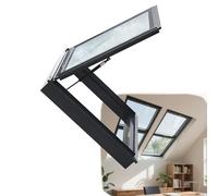 Fenêtre de Toit Skylight 30x39, 35x28, 28x33 - Solution d'évacuation et de Ventilation Commerciale, Cadre en Aluminium et Verre trempé pour vérandas, combles, toits Plats et inclinés