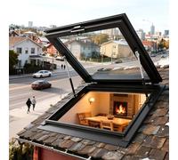 Fenêtre De Toit Transparente-Taille Personnalisée,puits De Lumière Pour Maison,puits De Lumière Pour Toit Plat,installation De Puits De Lumière À Ventilation Manuelle,pour Couloir,véranda