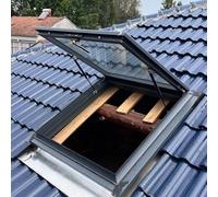 Fenêtre De Toit, Trappe D’accès De Toit, Fenêtre De Toit Claire, Lucarne Manuelle avec Verre Trempé À Double Couche, pour Combles/intérieur De Maison, Fenêtres D’évacuation(70x70cm/27.6x27.6in)