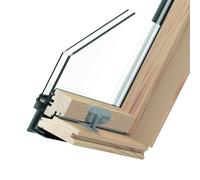 Fenêtre de toit triple vitrage, Bois, RoofLite+ made by Velux Group, Solid Pine, 55x78 cm, couleur intérieur Pin, couleur extérieur similaire gris anthracite