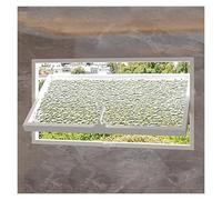 Fenêtre de ventilation pivotante, fenêtre à soufflet encastrée - Système de verrouillage pivotant pour sous-sol, salle de jeux, ventilation de cuisine, intimité dans la salle de bain - Blanc