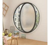 Fenêtre de Ventilation pivotante, fenêtre de cabanon pivotante - Ventilation à 360° avec poignée en métal, vitre de Remplacement en Verre trempé pour cabane de Jeux, Garage ou Usage domestiq