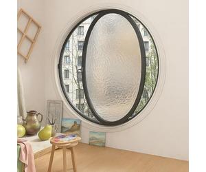 Fenêtre de Ventilation pivotante, fenêtre de cabanon pivotante - Ventilation à 360° avec poignée en métal, vitre de Remplacement en Verre trempé pour cabane de Jeux, Garage ou Usage domestiq